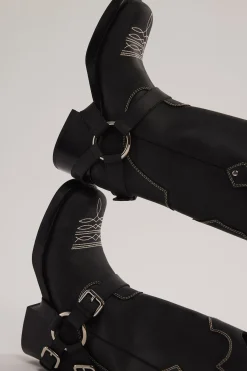 Sale x FP x Understated Leather Motoboy Biker Boot Western|Engineer / Riding Boots