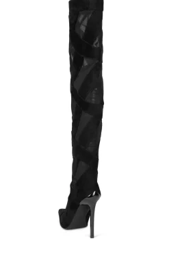 Discount STRIPES-KH Stiletto|Knee High
