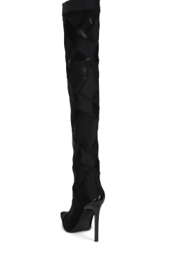 Discount STRIPES-KH Stiletto|Knee High