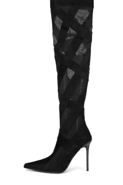 Discount STRIPES-KH Stiletto|Knee High